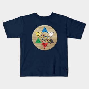 Chinese Checkers Board (weathered) Kids T-Shirt